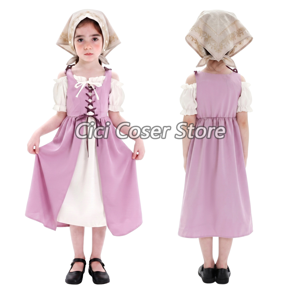 Dresses - Kids Medieval Costume Girls Vintage Pastoral