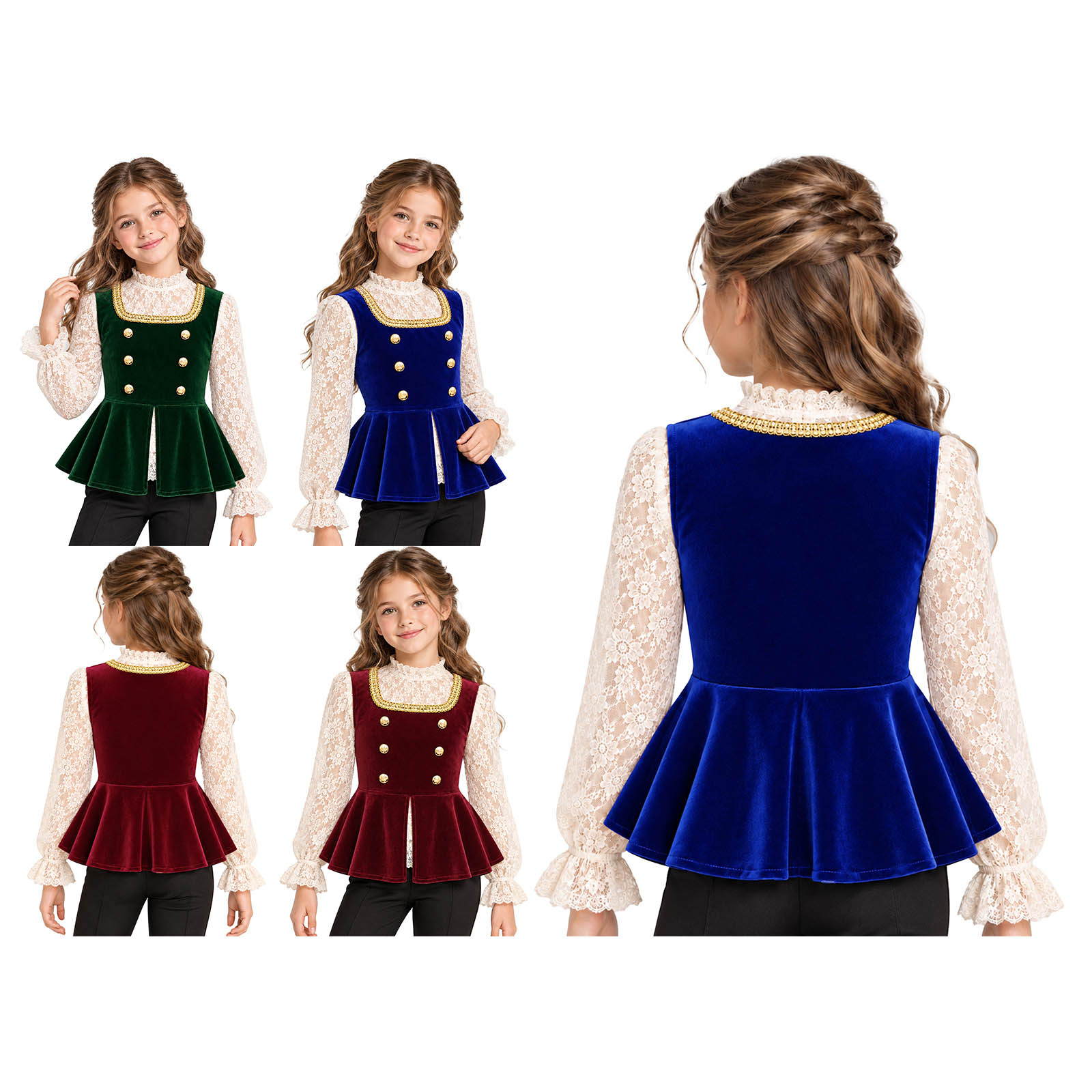 Girls Halloween Medieval Renai - Tops ulasan dan harga