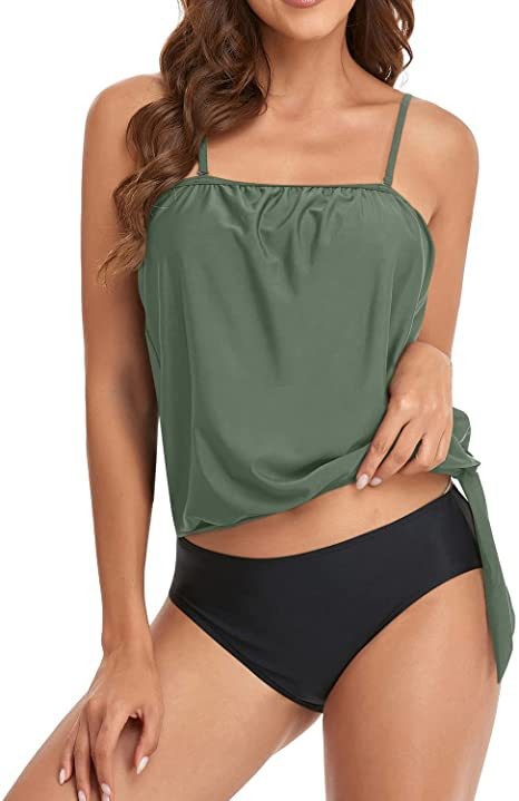 Tankini Woman Bikini Crop Top  - Tops ulasan dan harga