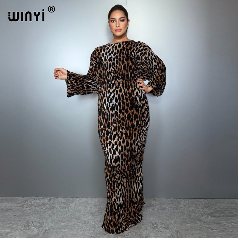 WINYI Summer Pleated Elastic L - Boho Summer Beach Maxi Dress ulasan dan harga