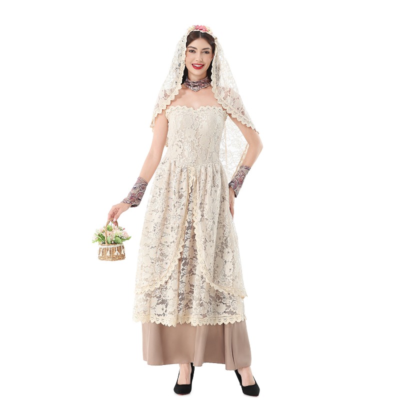 Women Vintage Lace Maxi Dress  - Dresses ulasan dan harga