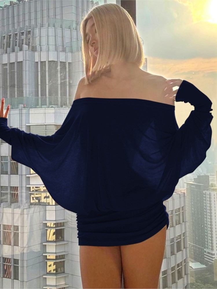 New Fashion Off Shoulder Sheer - Sexy Mesh Sheer Bodycon Dress ulasan dan harga