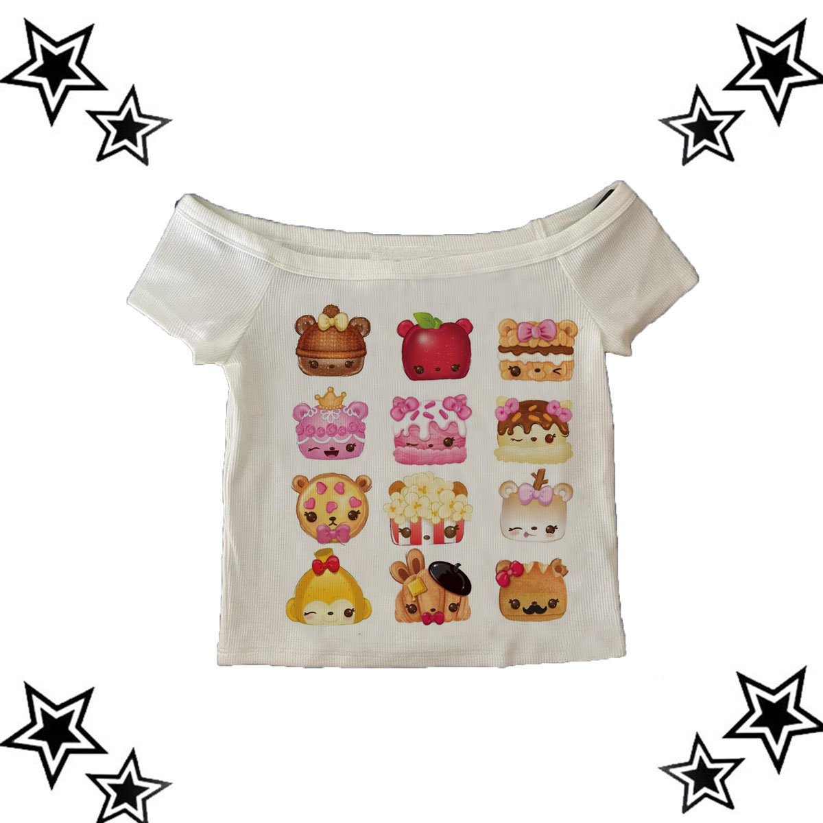 Aesthetic Y2k Clothes Vintage  - Y2K Graphic Baby Tee Crop ulasan dan harga