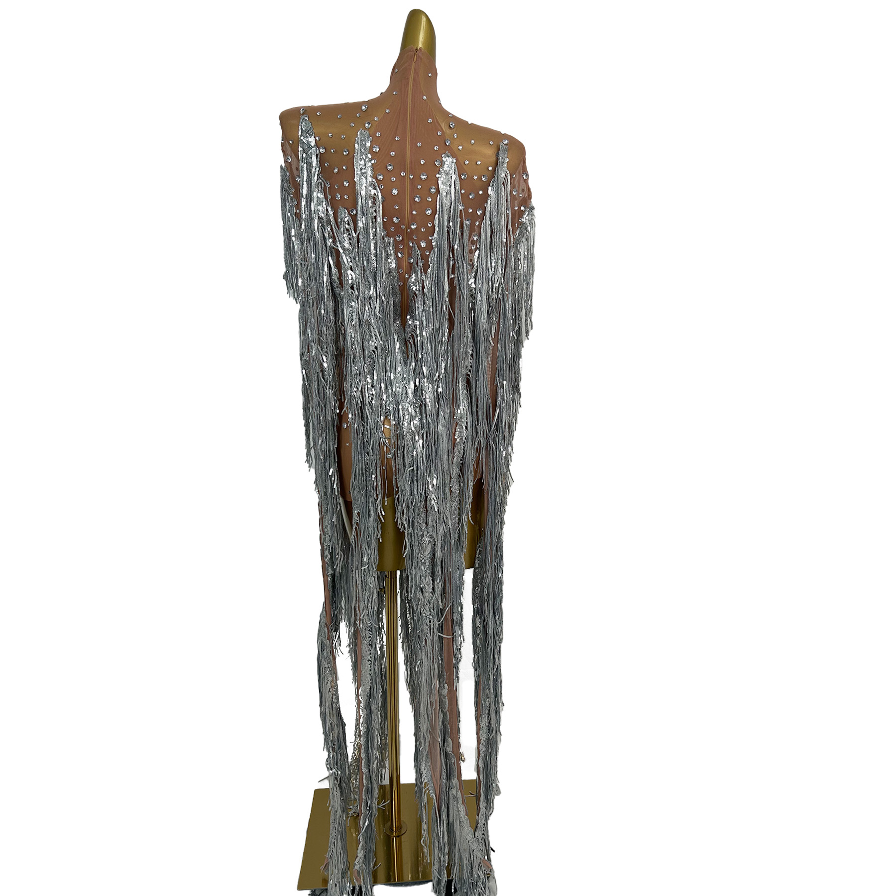 yusanBar See Through Mesh Outf - Sparkly Rhinestone Club Party Dress ulasan dan harga