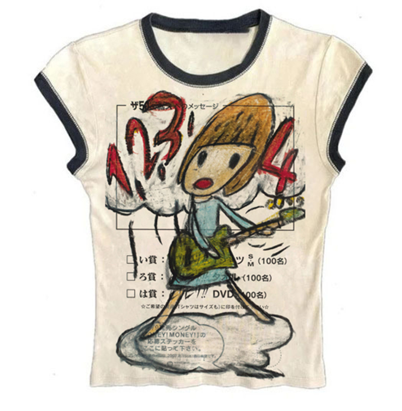 Y2K Korean Popular Clothes Emo - Y2K Graphic Baby Tee Crop ulasan dan harga