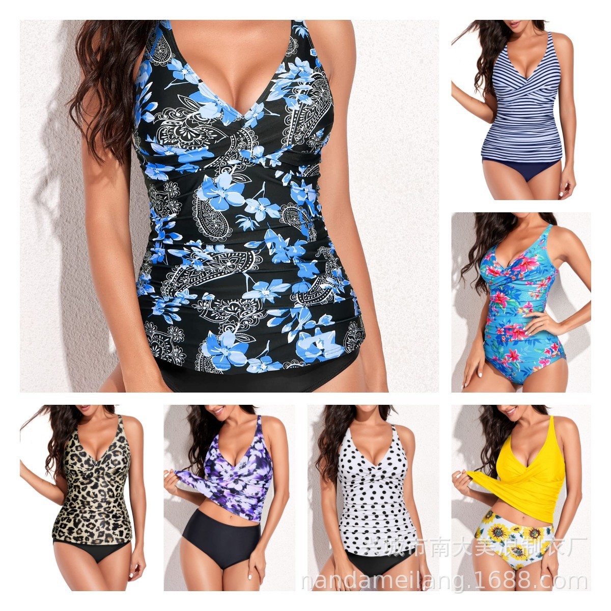 Swimwear Women Tankini Sleevel - Tops ulasan dan harga