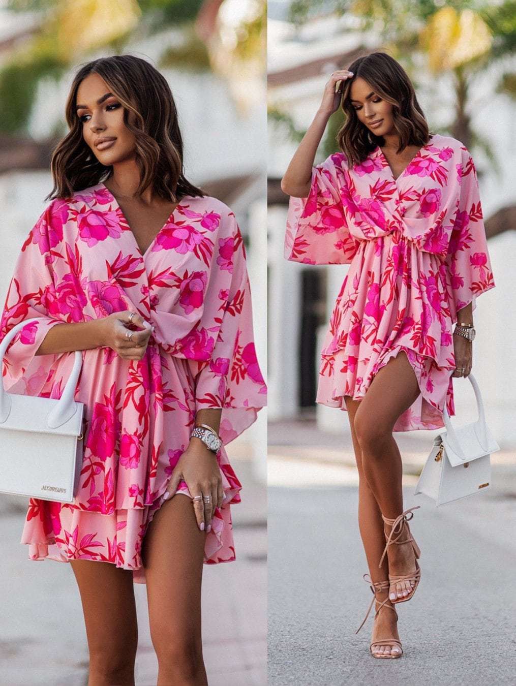 2024 New Summer Women's Mini S - French Vintage Floral Midi Dress ulasan dan harga