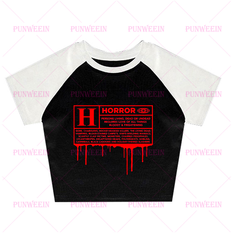 Punk Grunge Letter Graphics Ca - Y2K Graphic Baby Tee Crop ulasan dan harga